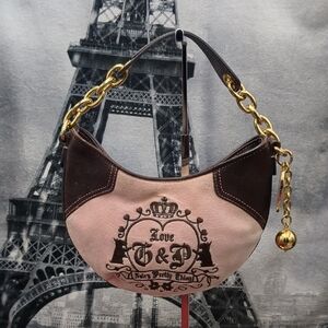Juicy Couture Vintage Y2k velour shoulder Bag